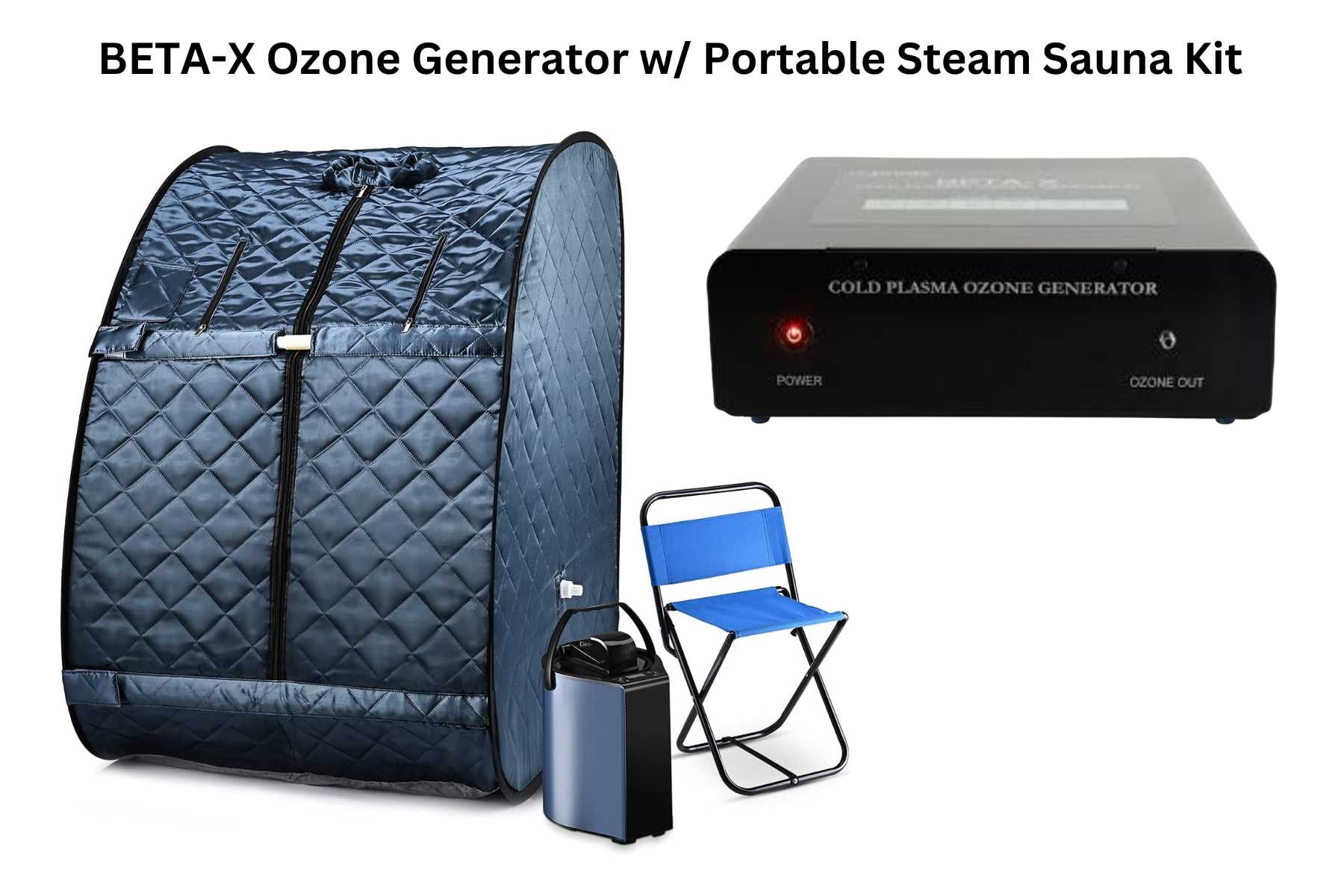 Home Portable Ozone Therapy Steam Sauna includes BETA-X Ozone Generator with TESLA Technology™